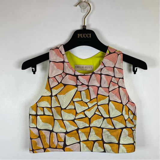 Pre-Owned Emilio Pucci Orange Neoprene Women Size L Designer Clothes