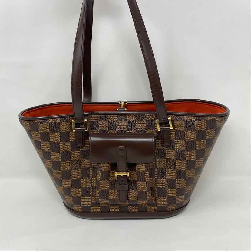 Pre-Owned Louis Vuitton Damier Eben Canvas Designer Handbag