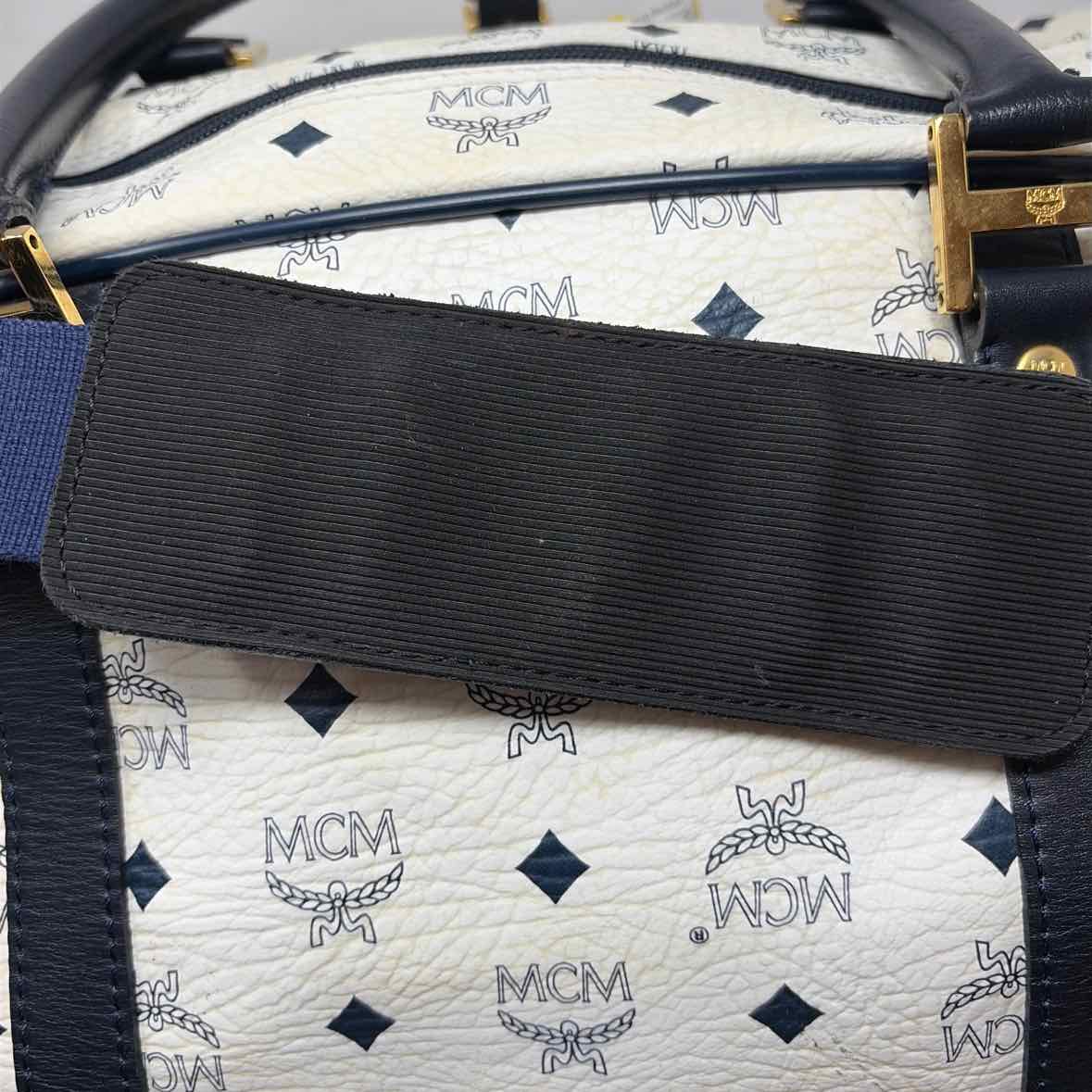 Pre-Owned MCM White Leather Designer Handbag