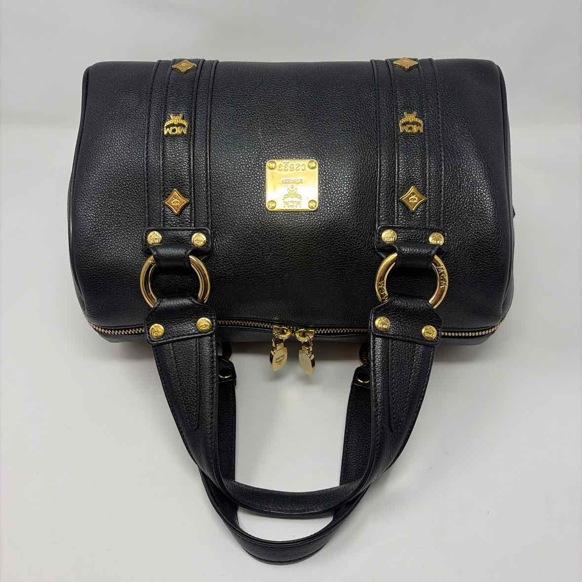 Pre-Owned MCM Black Leather Designer Handbag