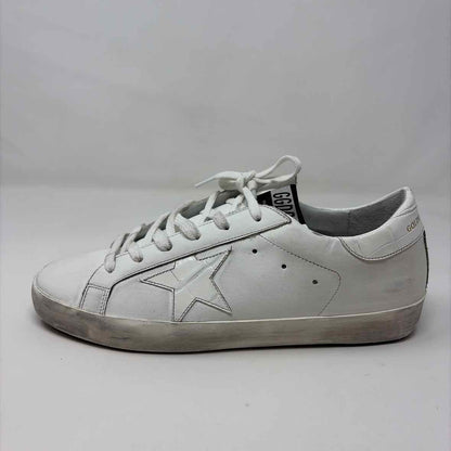 Pre-Owned Golden Goose White Leather Shoe Size 9.5 Designer Shoes