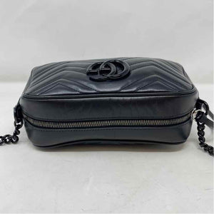 Pre-Owned Gucci Black Leather Designer Handbag