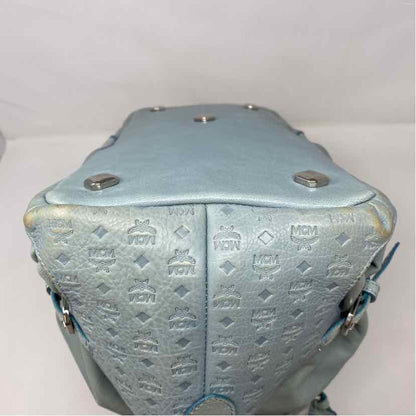 Pre-Owned MCM Turquoise Leather Designer Handbag