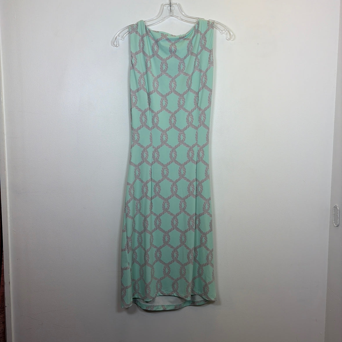Pre-Owned Size S J McLaughlin Teal Print Casual Dress
