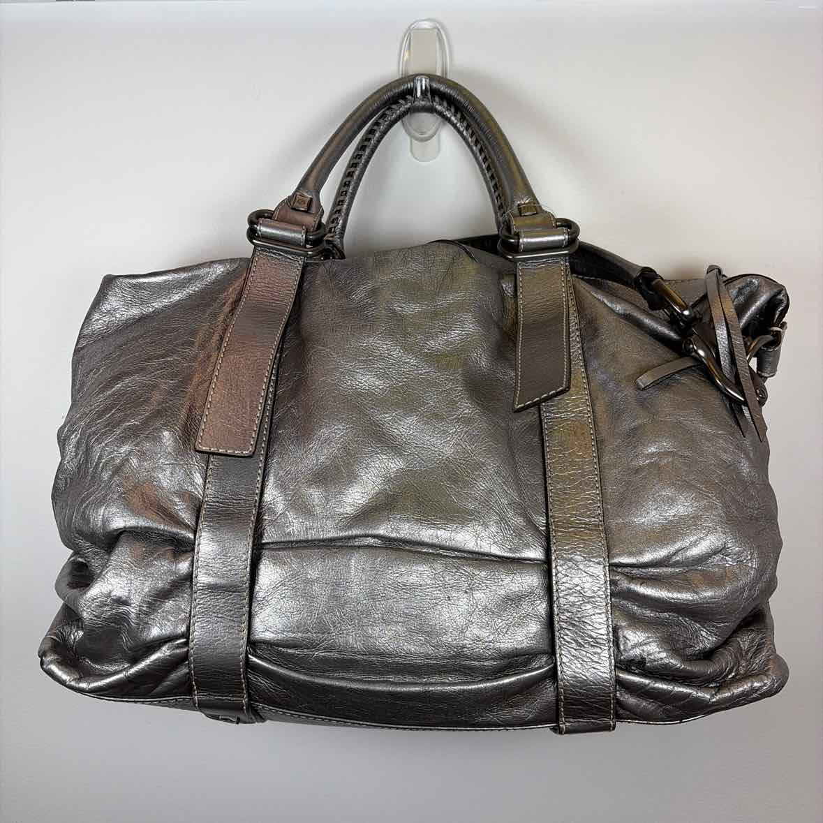 Pre-Owned Frances Cobiadia Silver Leather Handbag