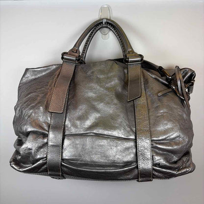 Pre-Owned Frances Cobiadia Silver Leather Handbag