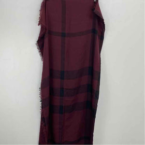 Pre-Owned Burberry Burgundy Modal Designer Scarf