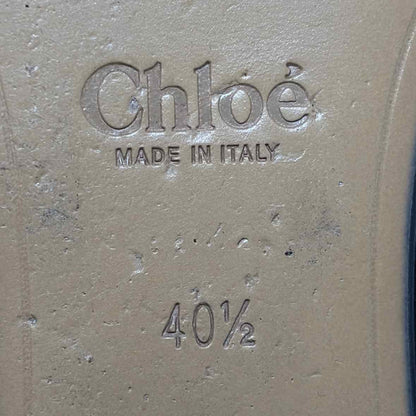 Pre-Owned Chloe Black Suede Shoe Size 10 Designer Shoes