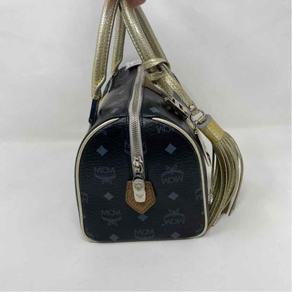 Pre-Owned MCM Black Multi Leather Designer Handbag