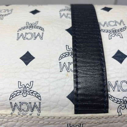 Pre-Owned MCM White Leather Designer Handbag