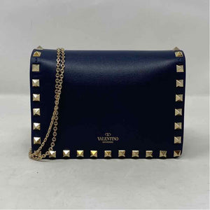 Pre-Owned Valentino Navy Leather Designer Handbag