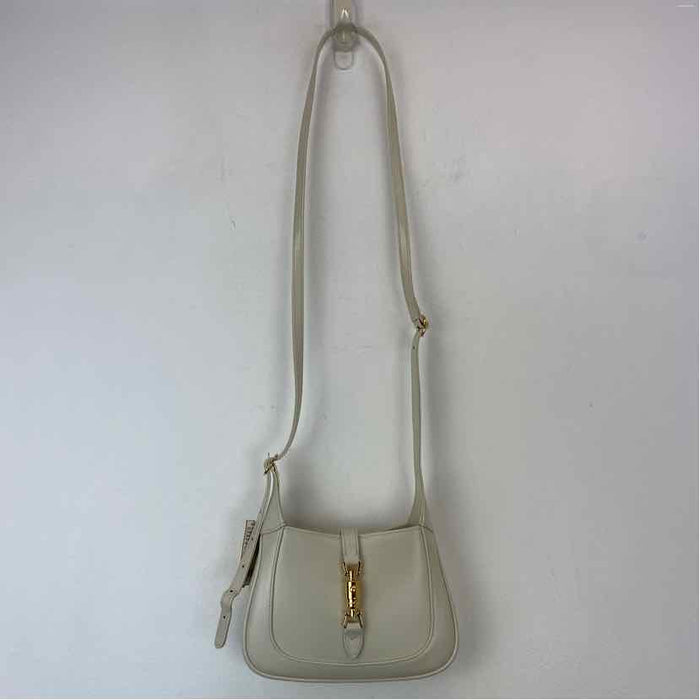 Pre-Owned Gucci Cream Leather Designer Handbag