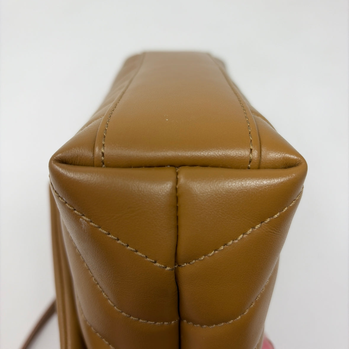 Pre-Owned Saint Laurent Cognac Leather Designer Handbag
