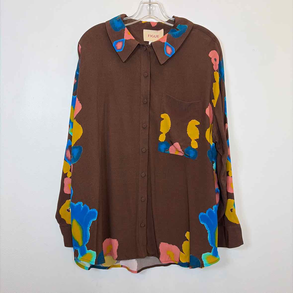 Pre-Owned Size S Figue Brown Multi Top