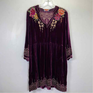 Pre-Owned Size M Johnny Was Purple Multi Dress Top