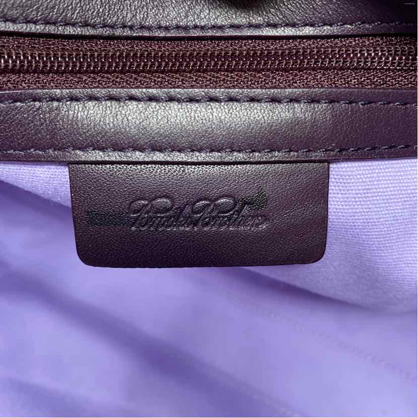 Pre-Owned Brooks Brothers Purple Leather Handbag