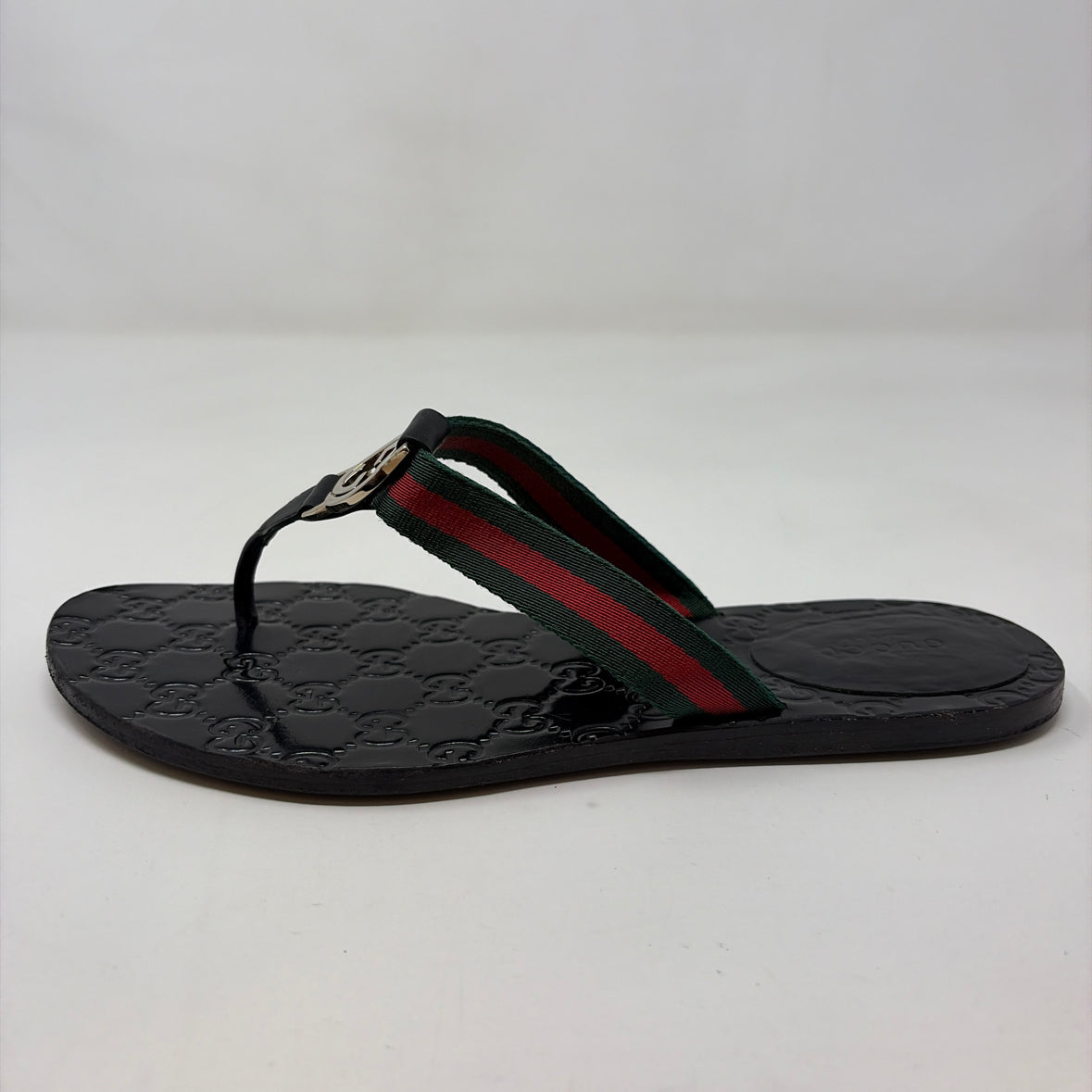 Pre-Owned Gucci Black Multi Plastic Shoe Size 8.5 Designer Shoes