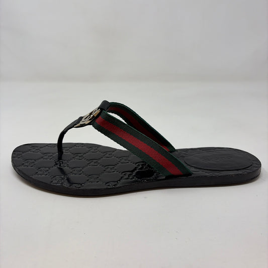 Pre-Owned Gucci Black Multi Plastic Shoe Size 8.5 Designer Shoes