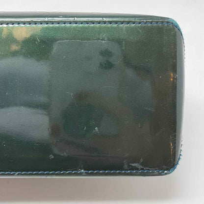 Pre-Owned Louis Vuitton Green Patent Designer Handbag