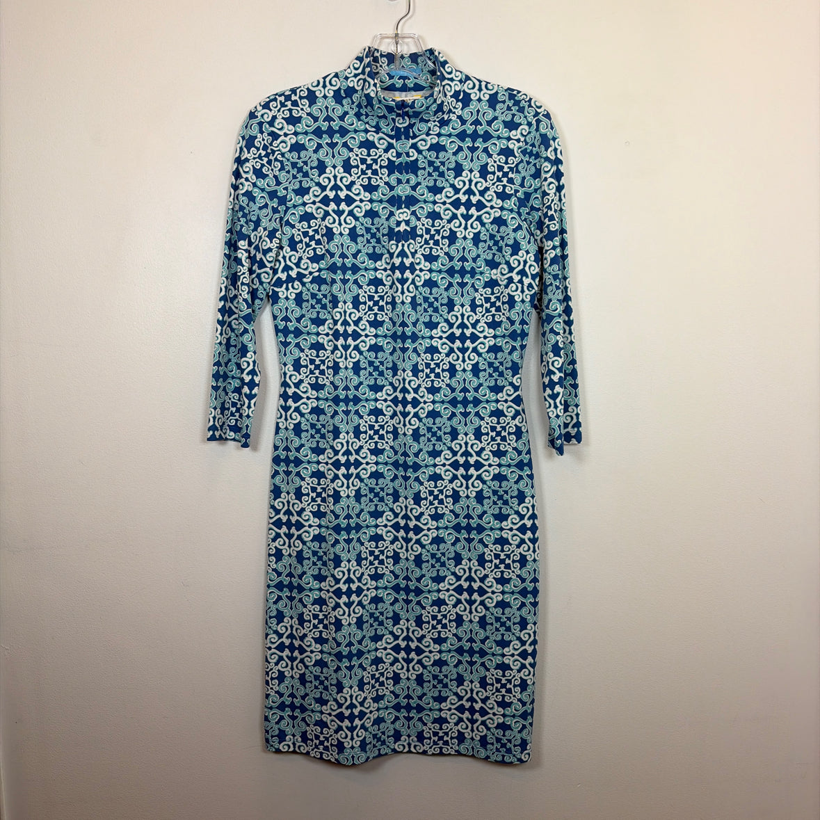Pre-Owned Size XS J McLaughlin Teal Multi Casual Dress