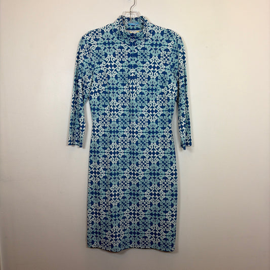 Pre-Owned Size XS J McLaughlin Teal Multi Casual Dress
