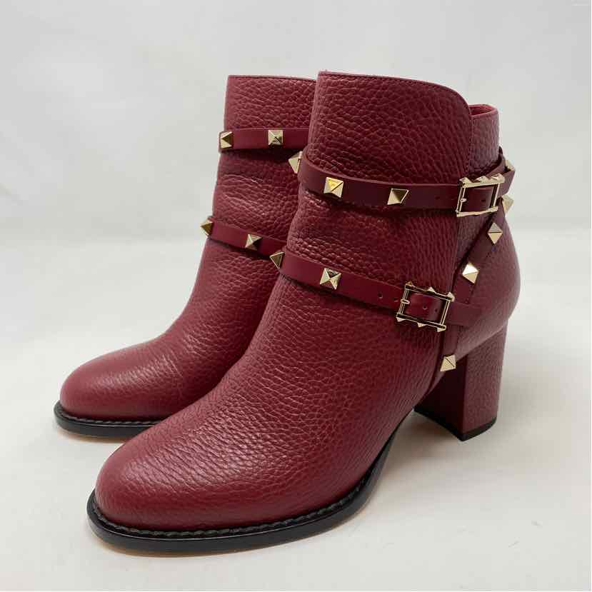 Pre-Owned Valentino Red Leather Shoe Size 5.5 Designer Shoes