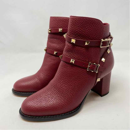 Pre-Owned Valentino Red Leather Shoe Size 5.5 Designer Shoes