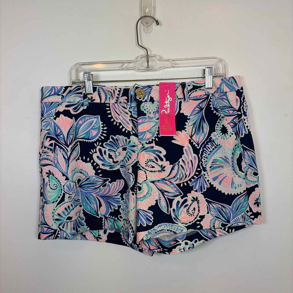 Pre-Owned Size 10/L Lilly Pulitzer Blue Multi Shorts