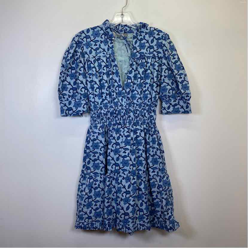 Pre-Owned Size M Shade Amour Blue Floral Casual Dress