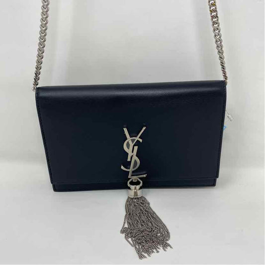 Pre-Owned Saint Laurent Black Leather Designer Handbag