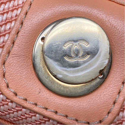 Pre-Owned Chanel Orange Canvas Designer Handbag