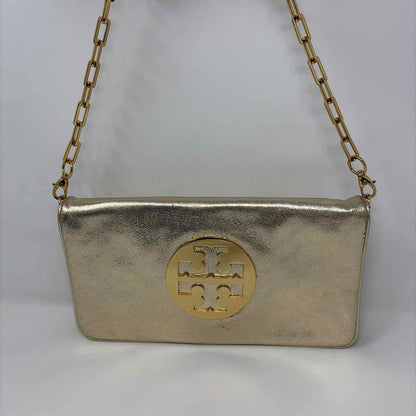 Pre-Owned Tory Burch Gold Leather Handbag