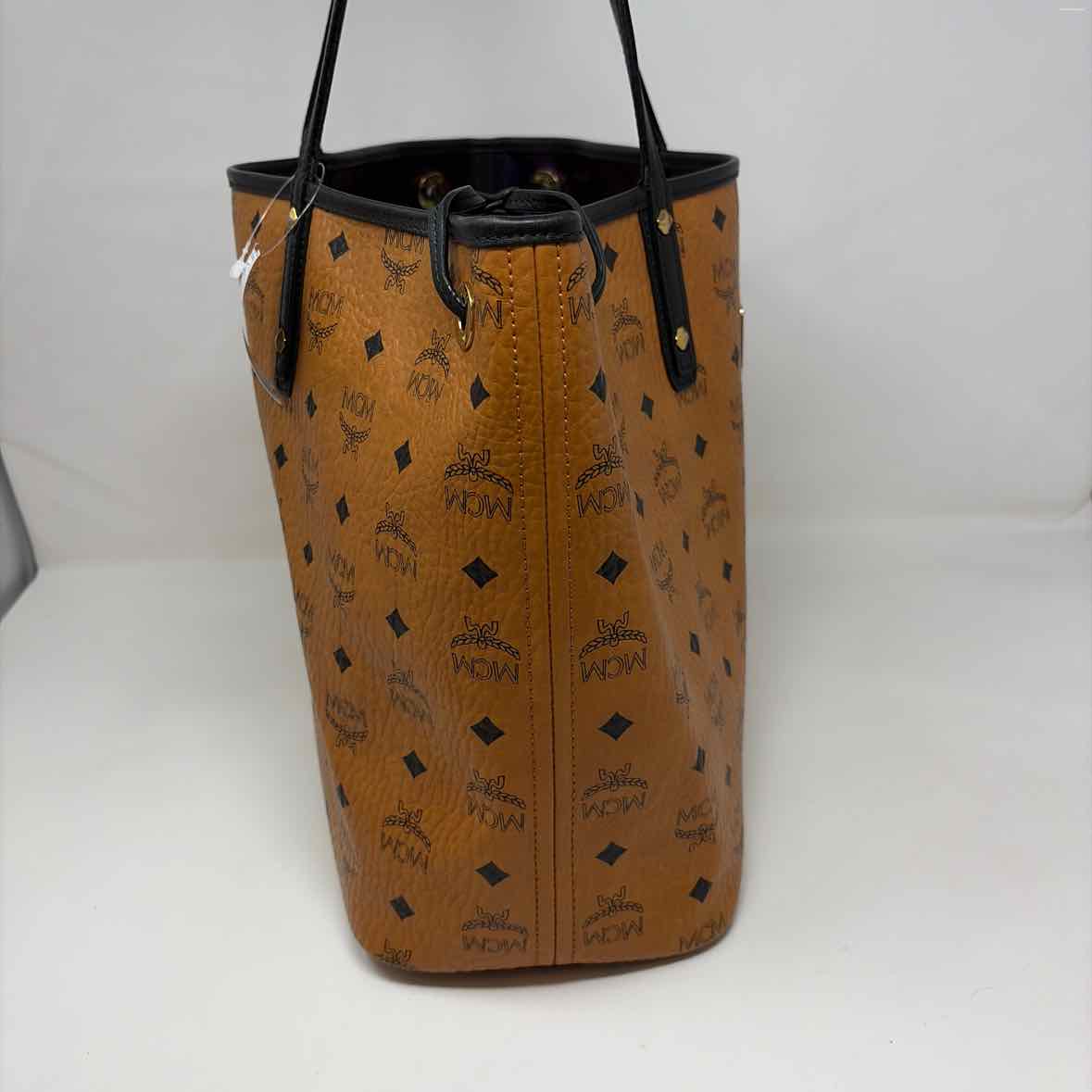 Pre-Owned MCM Cognac Leather Designer Handbag