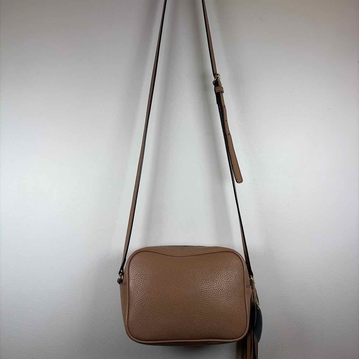 Pre-Owned Gucci Tan Leather Designer Handbag