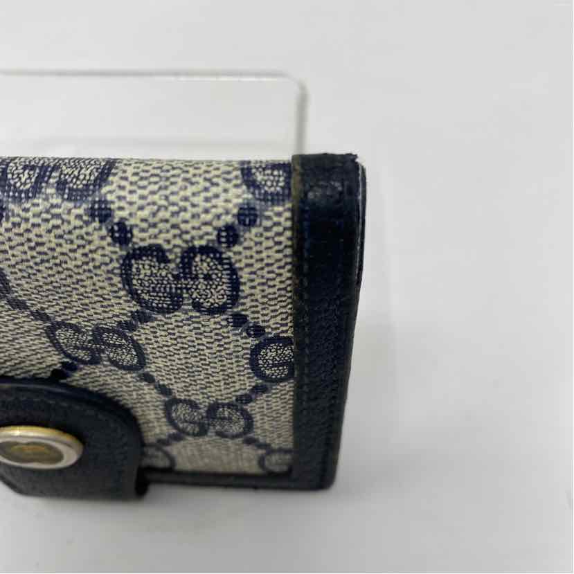 Pre-Owned Gucci Navy Canvas Designer Wallet