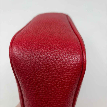Pre-Owned Gucci Red Leather Designer Handbag