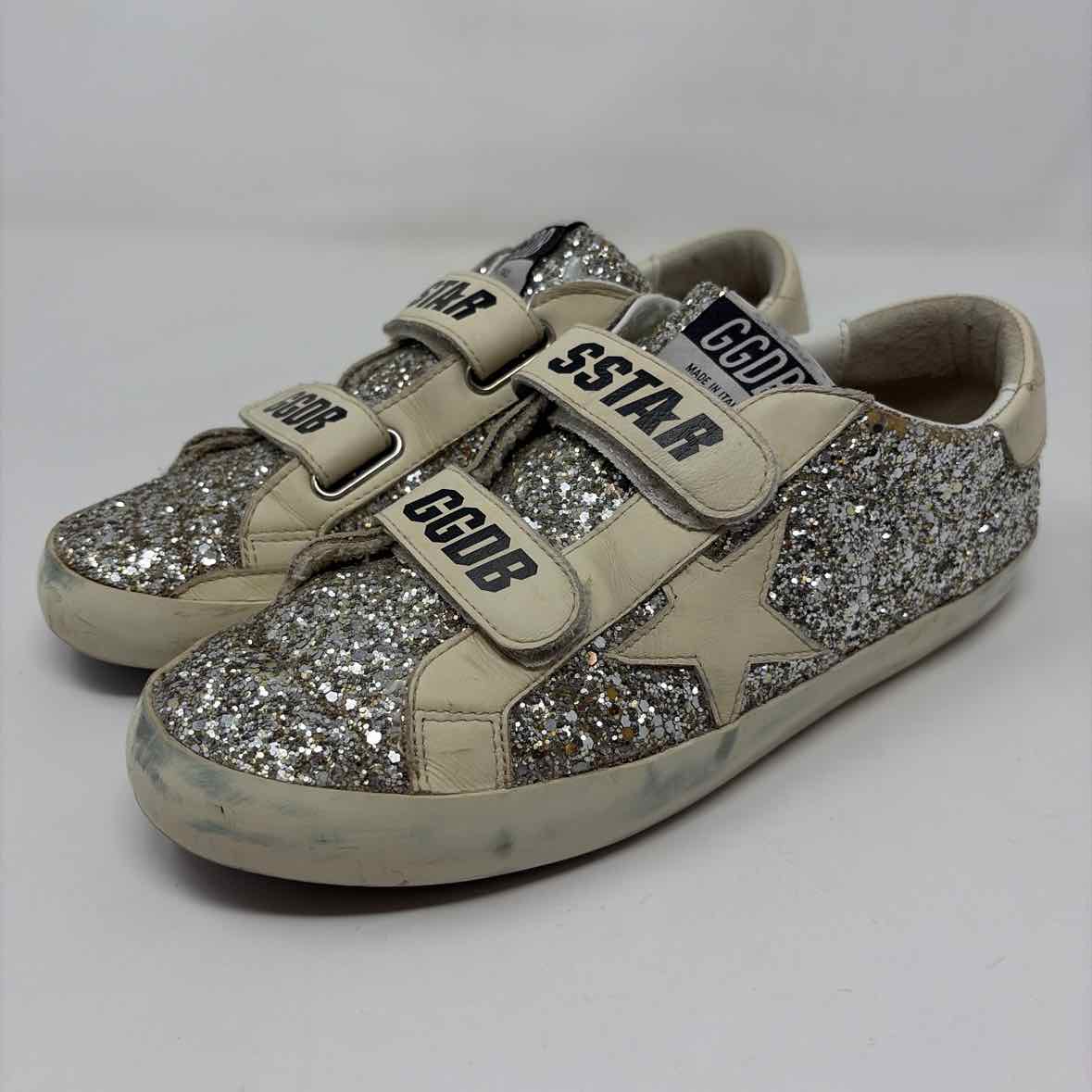 Pre-Owned Golden Goose White Leather Shoe Size 7.5 Designer Shoes