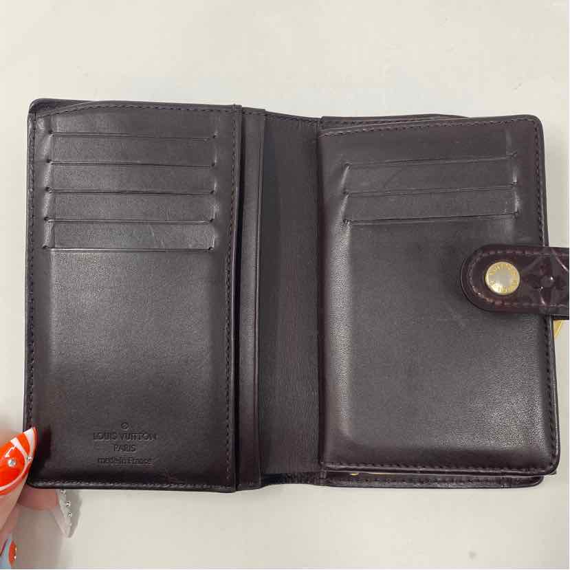 Pre-Owned Louis Vuitton Burgundy Leather Designer Wallet