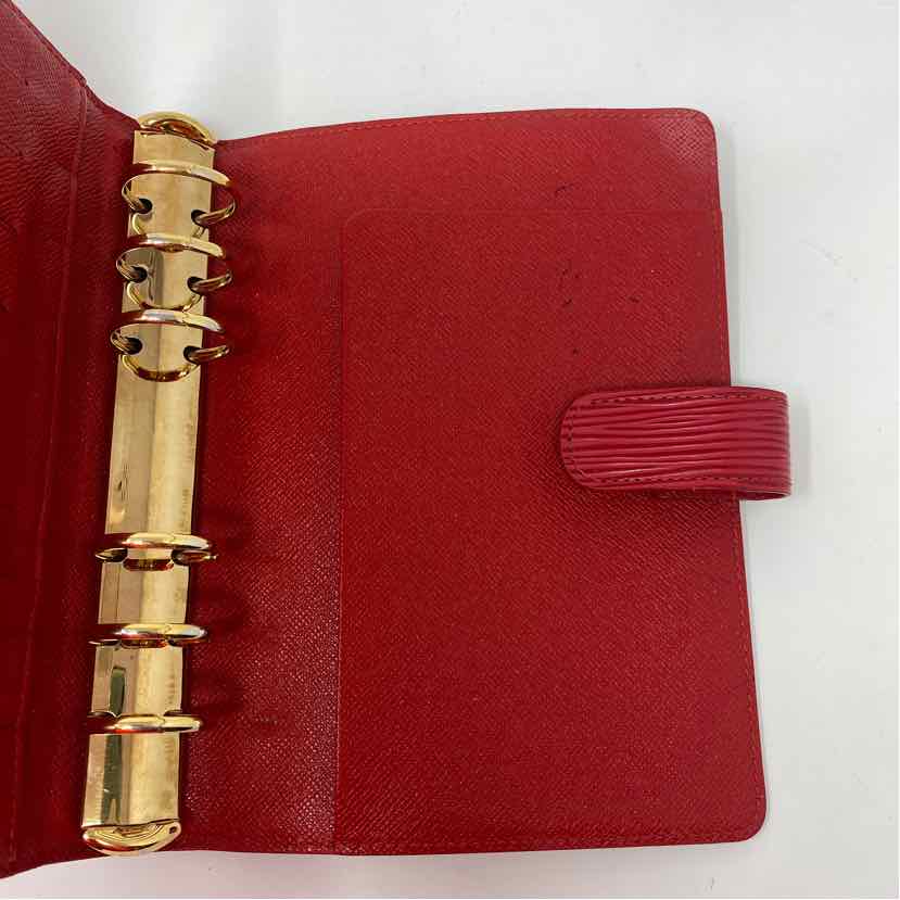 Pre-Owned Louis Vuitton Red Leather Designer Wallet