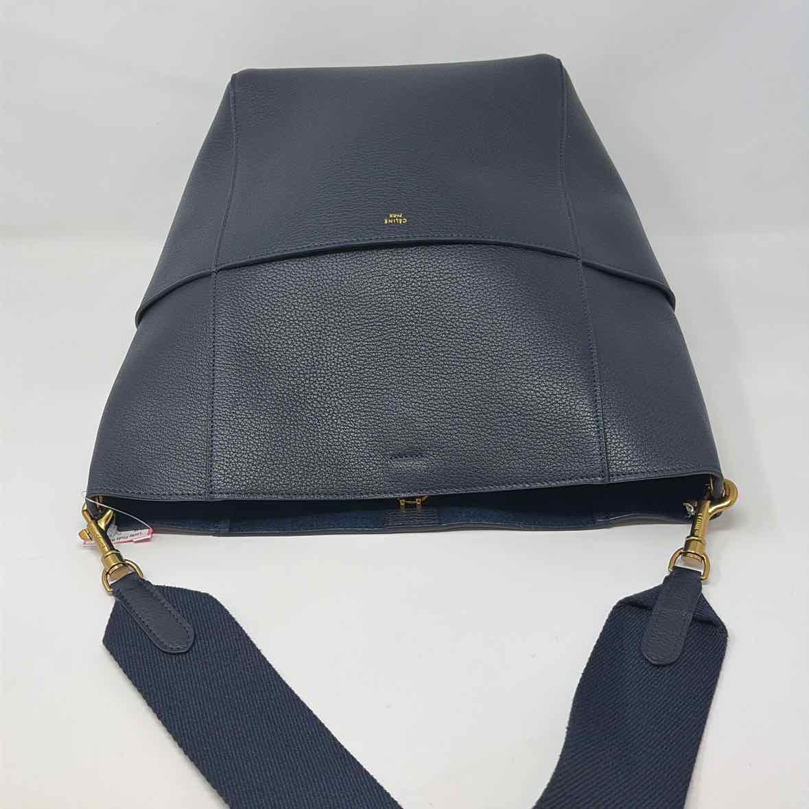 Pre-Owned Celine Navy Leather Designer Handbag