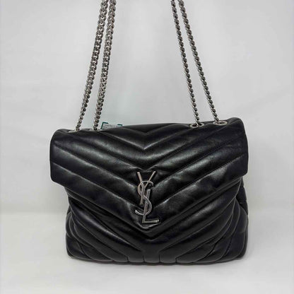 Pre-Owned Saint Laurent Black Leather Designer Handbag