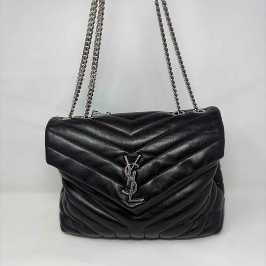Pre-Owned Saint Laurent Black Leather Designer Handbag