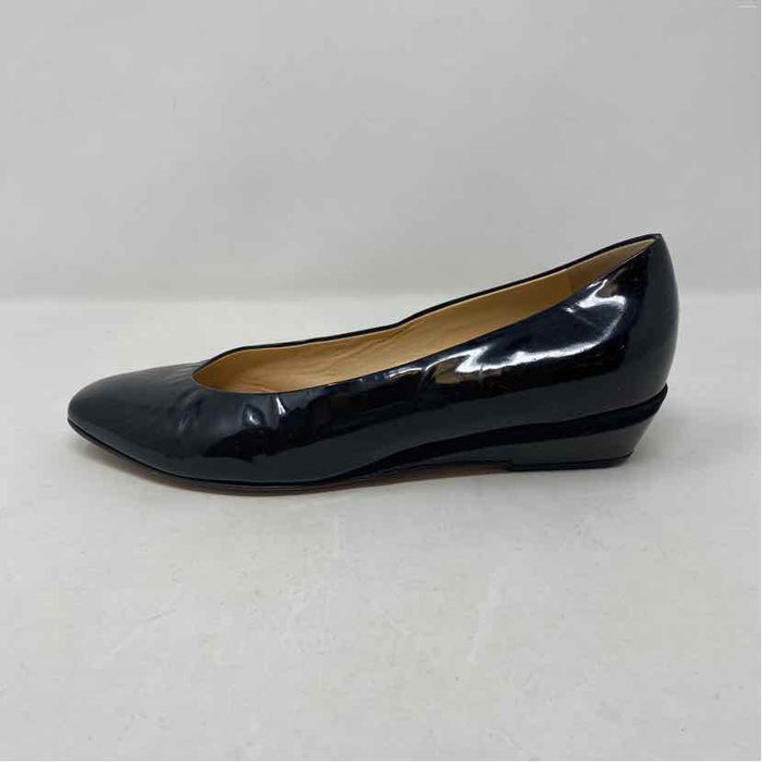 Pre-Owned Yves Saint Laurent Black Leather Shoe Size 8 Designer Shoes