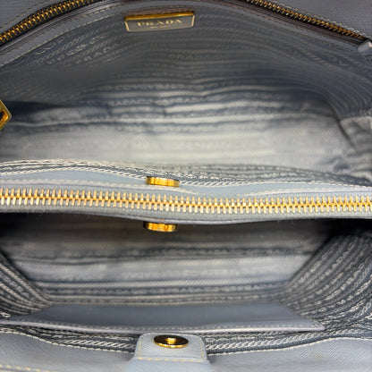 Pre-Owned Prada Light Blue Leather Designer Handbag