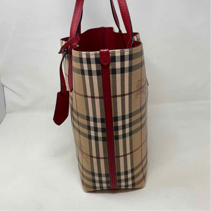 Pre-Owned Burberry Plaid Canvas Designer Handbag