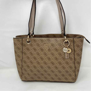 Pre-Owned Guess Monogram Canvas Handbag