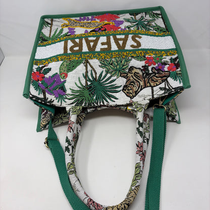 Pre-Owned A&B Green Multi Beaded Handbag