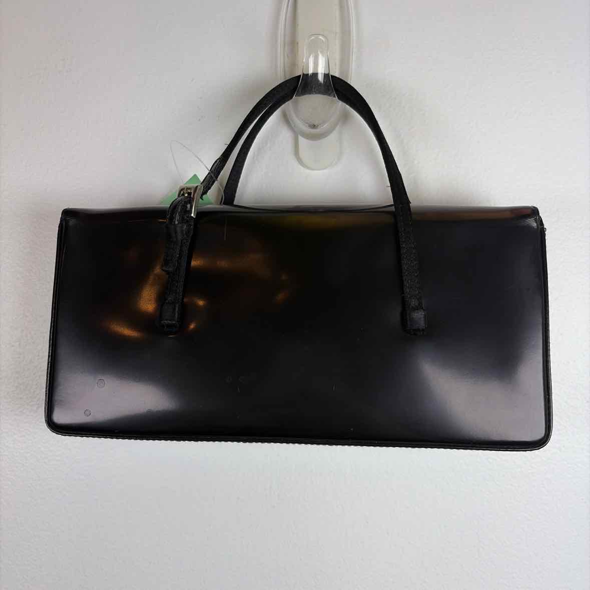 Pre-Owned Prada Black Patent Designer Handbag