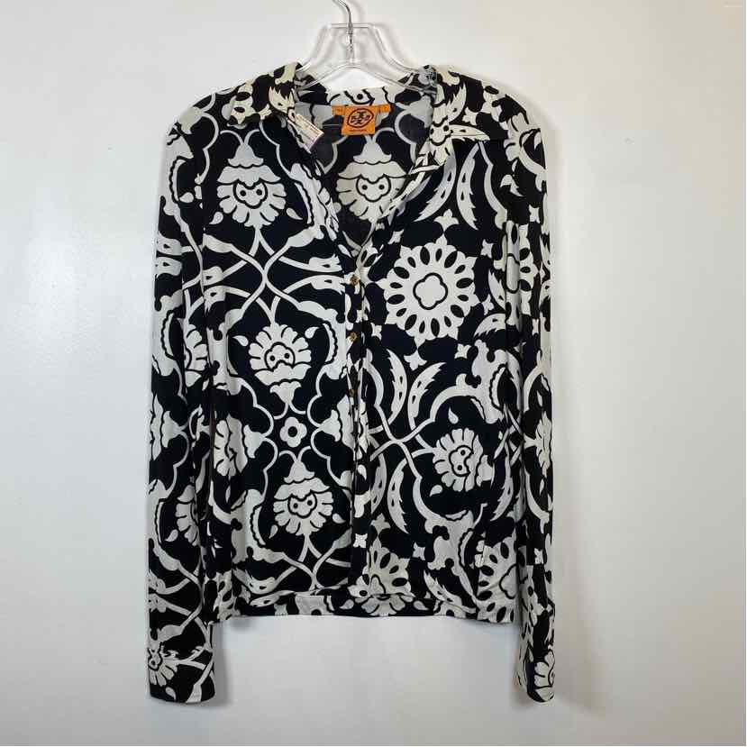 DAMAGE Pre-Owned Size S Tory Burch Black/White Top