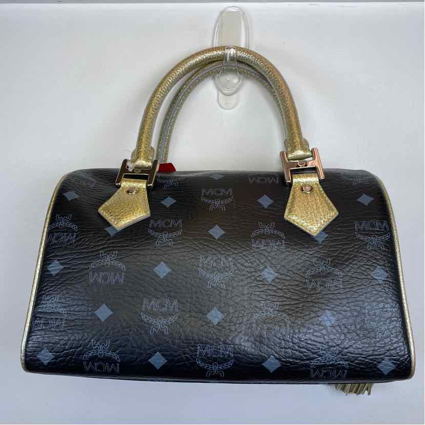Pre-Owned MCM Black Multi Leather Designer Handbag